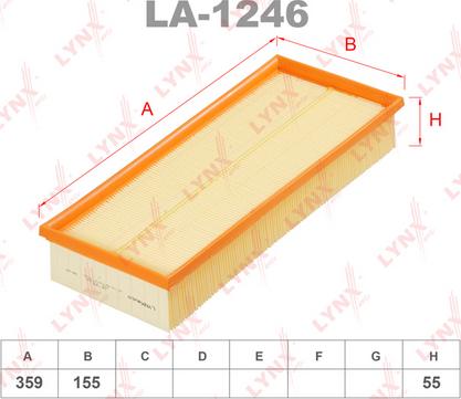 LYNXauto LA-1246 - Air Filter, engine autospares.lv