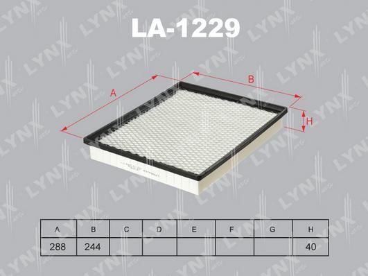 LYNXauto LA-1229 - Air Filter, engine autospares.lv