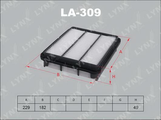 LYNXauto LA-309 - Air Filter, engine autospares.lv