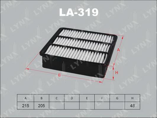 LYNXauto LA-319 - Air Filter, engine autospares.lv