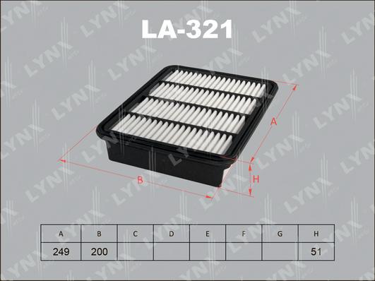 LYNXauto LA-321 - Air Filter, engine autospares.lv