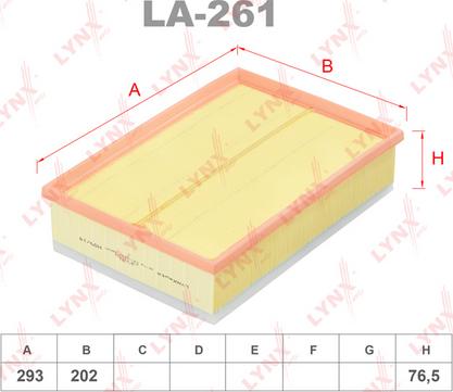 LYNXauto LA-261 - Air Filter, engine autospares.lv