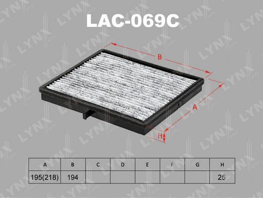 LYNXauto LAC-069C - Filter, interior air autospares.lv