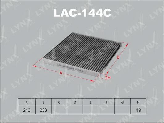 LYNXauto LAC-144C - Filter, interior air autospares.lv