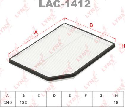 LYNXauto LAC-1412 - Filter, interior air autospares.lv