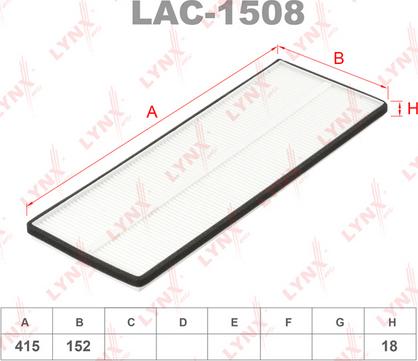 LYNXauto LAC-1508 - Filter, interior air autospares.lv