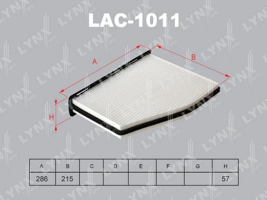 LYNXauto LAC-1011 - Filter, interior air autospares.lv