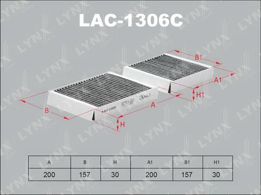 LYNXauto LAC-1306C - Filter, interior air autospares.lv