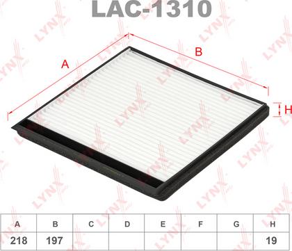 LYNXauto LAC-1310 - Filter, interior air autospares.lv