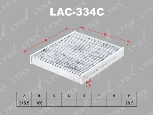 LYNXauto LAC-334C - Filter, interior air autospares.lv