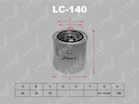 LYNXauto LC-140 - Oil Filter autospares.lv