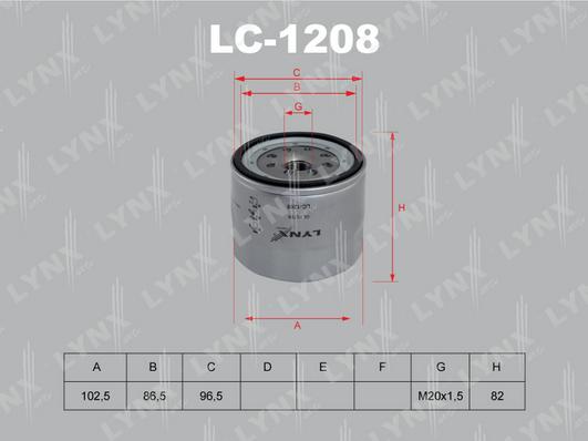 LYNXauto LC-1208 - Oil Filter autospares.lv