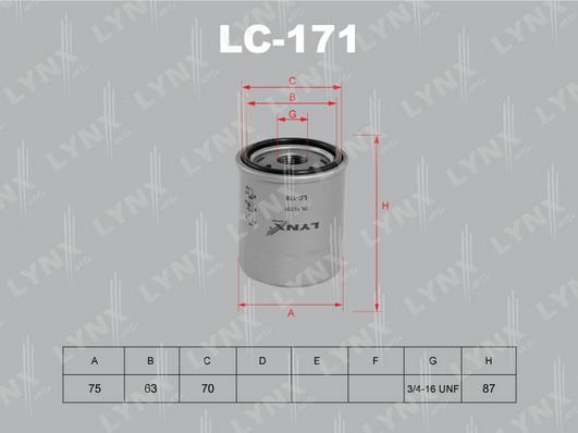 LYNXauto LC-171 - Oil Filter autospares.lv