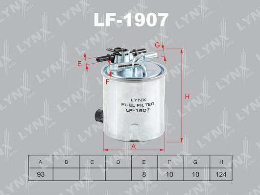 LYNXauto LF-1907 - Fuel filter autospares.lv