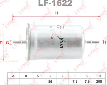 LYNXauto LF-1622 - Fuel filter autospares.lv