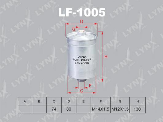 LYNXauto LF-1005 - Fuel filter autospares.lv