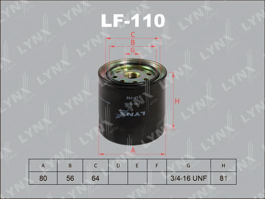 LYNXauto LF-110 - Fuel filter autospares.lv