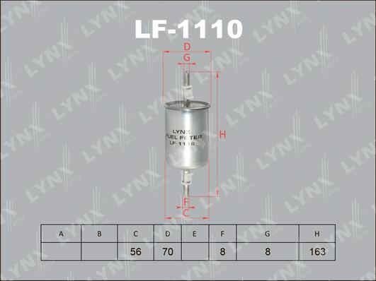 LYNXauto LF-1110 - Fuel filter autospares.lv
