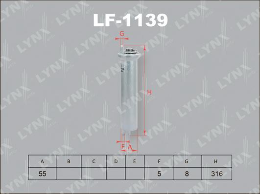 LYNXauto LF-1139 - Fuel filter autospares.lv