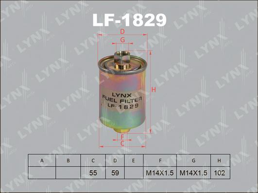 LYNXauto LF-1829 - Fuel filter autospares.lv