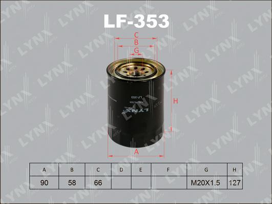 LYNXauto LF-353 - Fuel filter autospares.lv