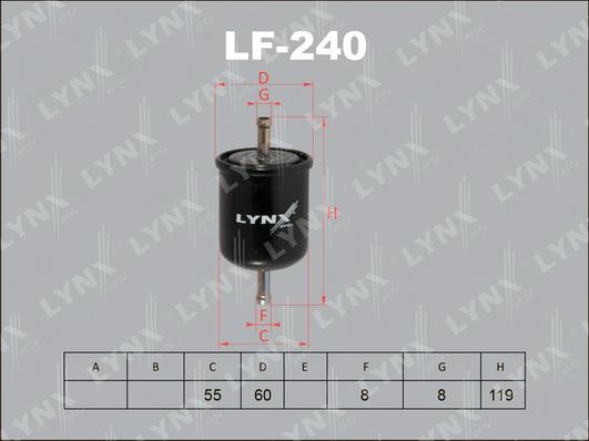 LYNXauto LF-240 - Fuel filter autospares.lv