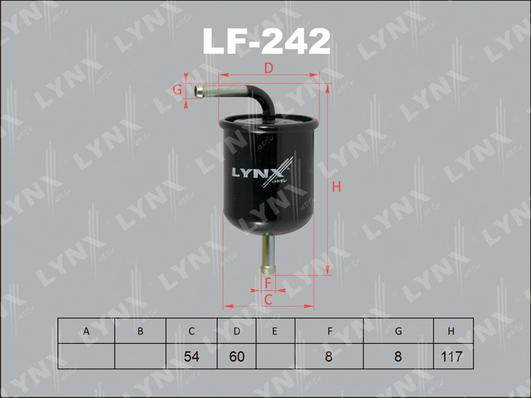 LYNXauto LF-242 - Fuel filter autospares.lv