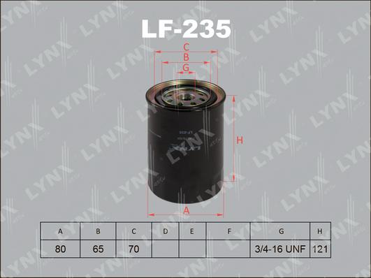 LYNXauto LF-235 - Fuel filter autospares.lv