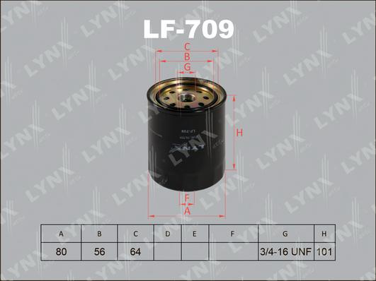 LYNXauto LF-709 - Fuel filter autospares.lv