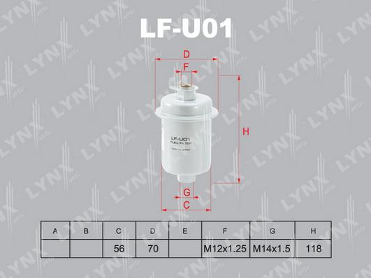 LYNXauto LF-U01 - Fuel filter autospares.lv