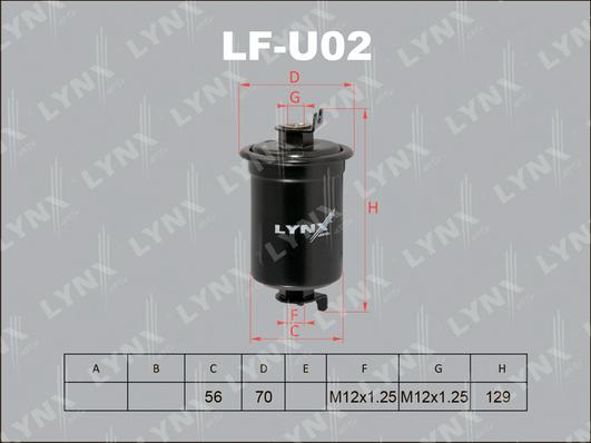 LYNXauto LF-U02 - Fuel filter autospares.lv