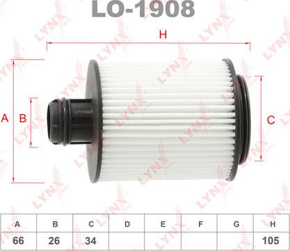 LYNXauto LO-1908 - Oil Filter autospares.lv