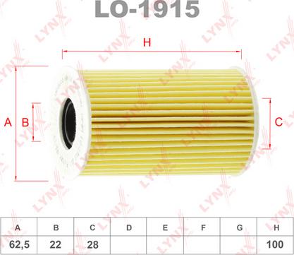 LYNXauto LO-1915 - Oil Filter autospares.lv