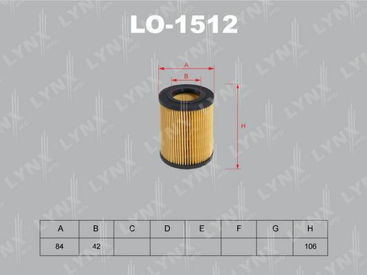 LYNXauto LO-1512 - Oil Filter autospares.lv