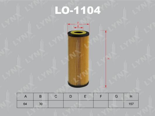 LYNXauto LO-1104 - Oil Filter autospares.lv