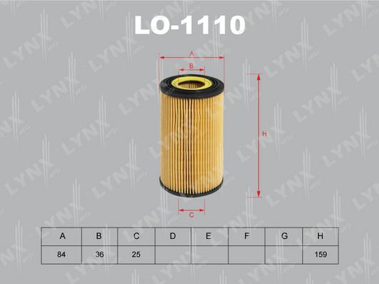 LYNXauto LO-1110 - Oil Filter autospares.lv