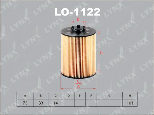 LYNXauto LO-1122 - Oil Filter autospares.lv