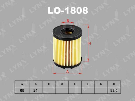 LYNXauto LO-1808 - Oil Filter autospares.lv