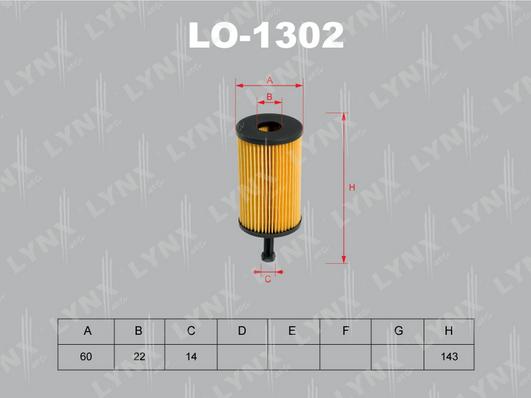 LYNXauto LO-1302 - Oil Filter autospares.lv