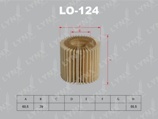 LYNXauto LO-124 - Oil Filter autospares.lv