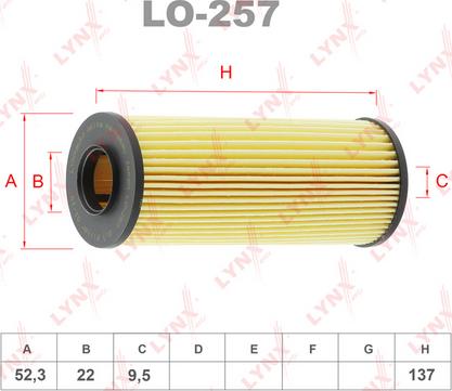 LYNXauto LO-257 - Oil Filter autospares.lv