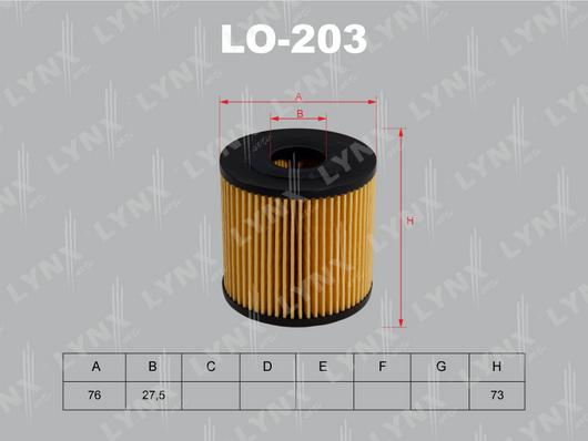 LYNXauto LO-203 - Oil Filter autospares.lv