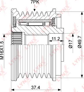 LYNXauto PA-1062 - Pulley, alternator, freewheel clutch autospares.lv