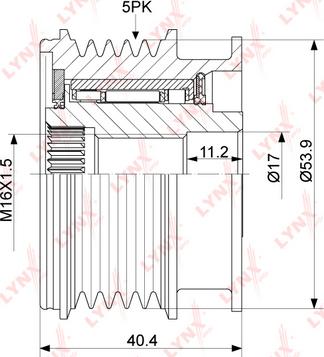 LYNXauto PA-1087 - Pulley, alternator, freewheel clutch autospares.lv