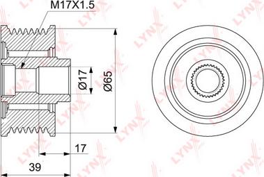 LYNXauto PA-1124 - Pulley, alternator, freewheel clutch autospares.lv