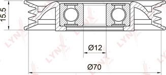 LYNXauto PB-5040 - Pulley, v-ribbed belt autospares.lv