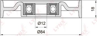 LYNXauto PB-5041 - Pulley, v-ribbed belt autospares.lv