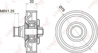 LYNXauto PB-5006 - Pulley, v-ribbed belt autospares.lv