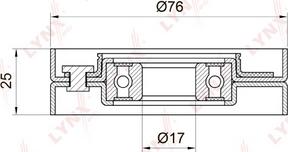 LYNXauto PB-5001 - Pulley, v-ribbed belt autospares.lv