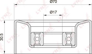 LYNXauto PB-5003 - Pulley, v-ribbed belt autospares.lv